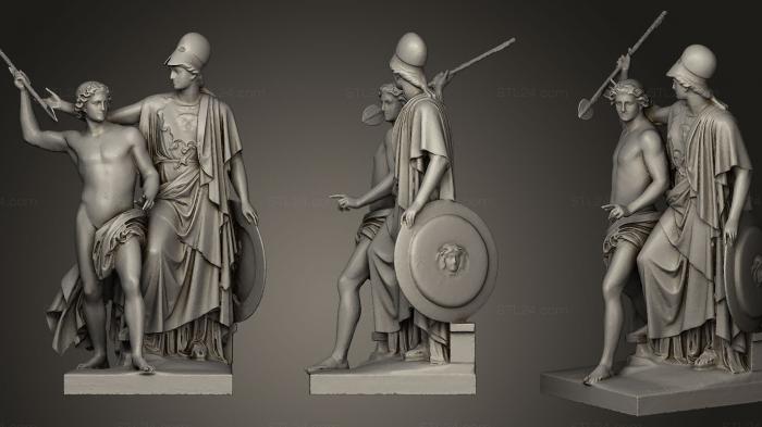 Статуи античные и исторические (Статуи с моста Schlossbrücke в Берлине, STKA_0975) 3D модель для ЧПУ станка